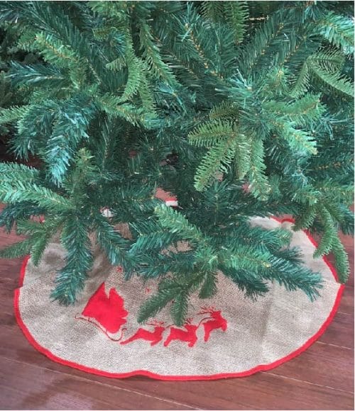 Red Christmas Tree Collar - The Christmas Tree Company | Artificial ...