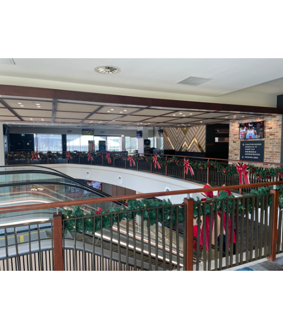 45cm Red and Gold Ribbon Bow with UV Coating - Image 4