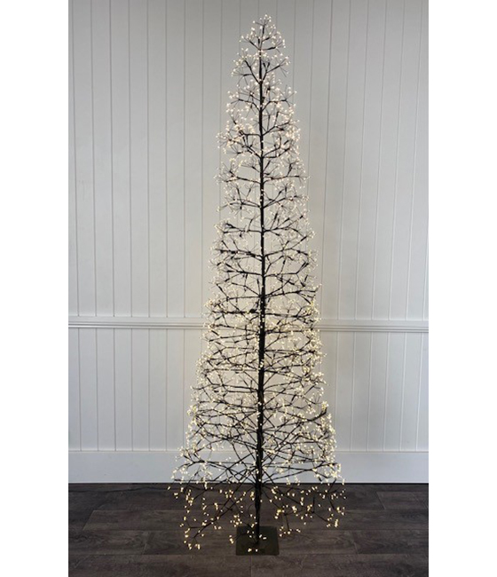 Pre-Lit 'Just Lights' Tree - Black- 2.4m - The Christmas Tree Company