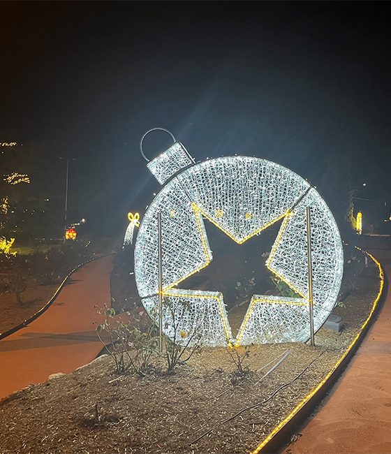 2m Dual Colour Star Cut-Out Bauble - Image 6