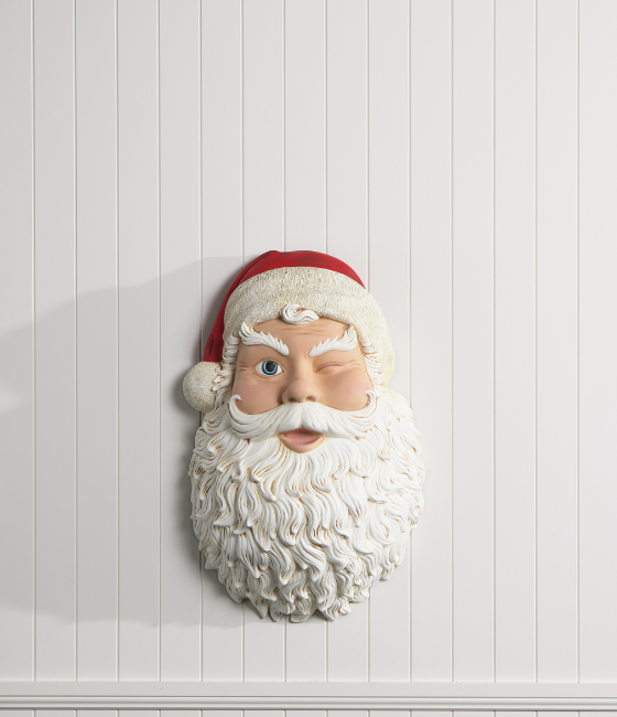 89cm Winking Santa Face