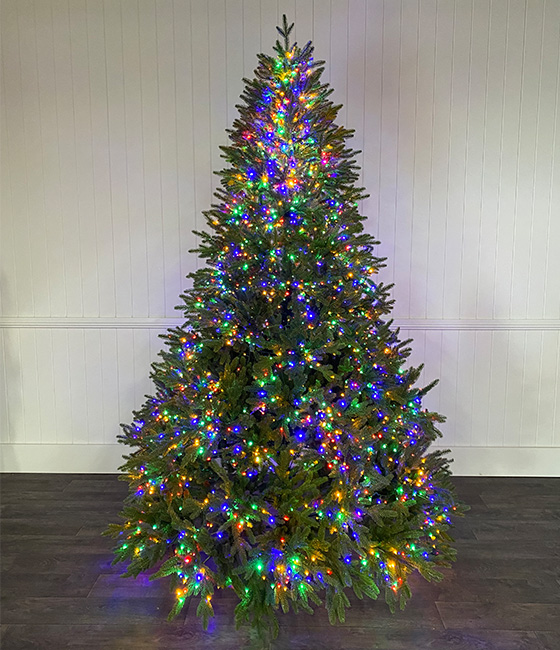 The Bavarian PreLit Artificial Christmas Tree Green 7.5 foot