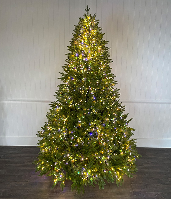 The Bavarian PreLit Artificial Christmas Tree Green 7.5 foot