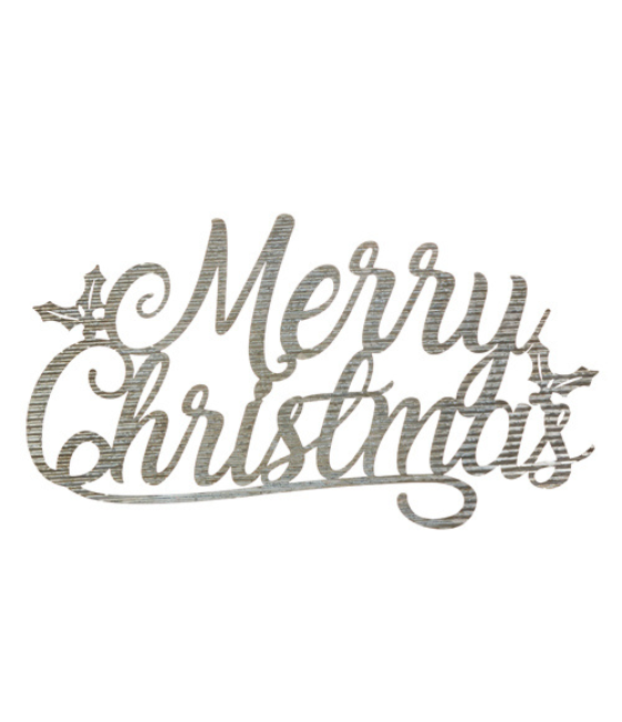 "Merry Christmas" Metal Wall Art Sign