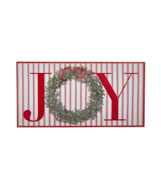 Metal "Joy" Wreath Sign